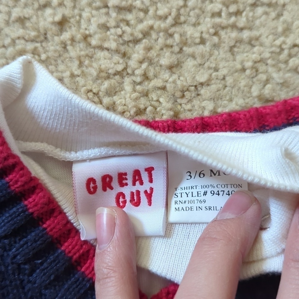 New with Tags Great Guy Vintage Snowman Sweater Vest & Long Sleeve Shirt Sz 3-6 - Picture 4 of 5